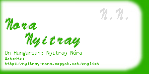 nora nyitray business card