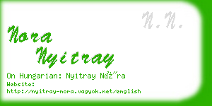 nora nyitray business card
